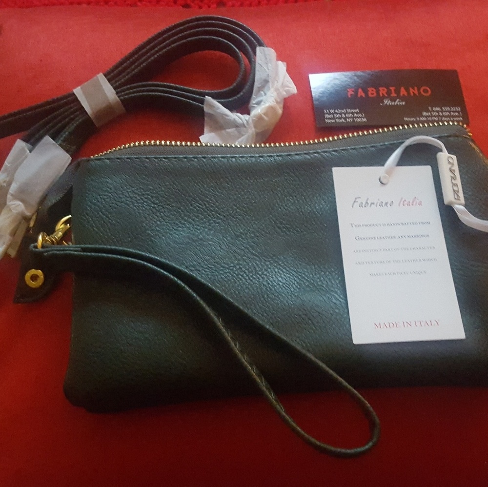 Fabriano Italia Olive Green Wristlet